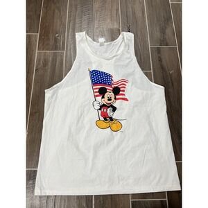 Mickey Inc. Disney Mickey Mouse White Gym Tank Top USA Size XL